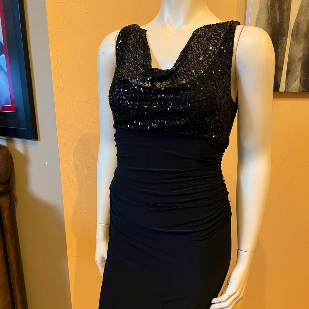 Ralph Lauren Black Sequin Cocktail Dress Sz 10…perfect for New Years!